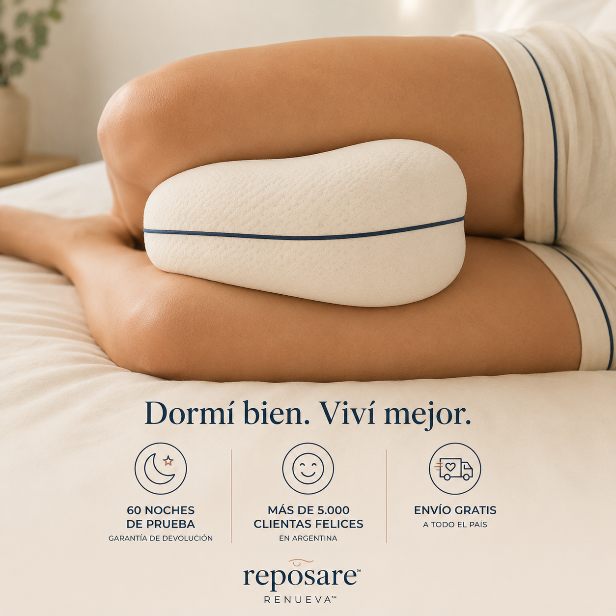 Reposare Renueva™ – Almohada Ortopédica de Alineación