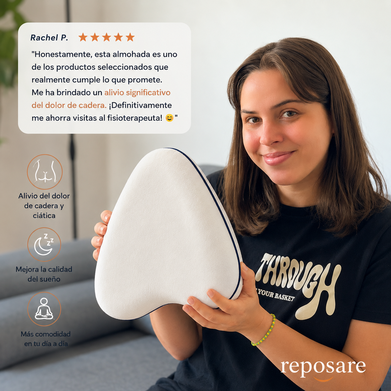 Reposare Renueva™ – Almohada Ortopédica de Alineación